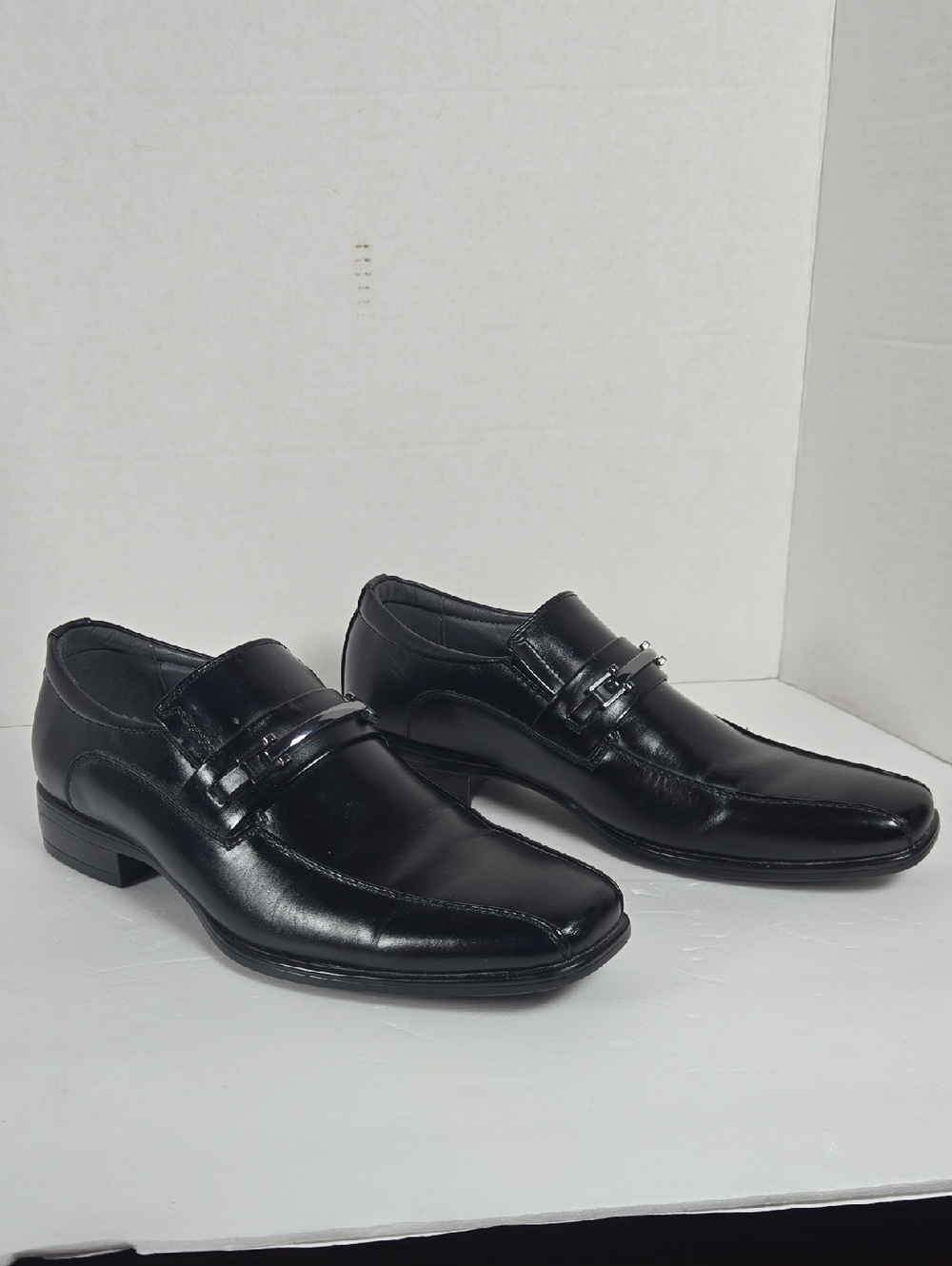 Apt. 9 Black Slip-On Dress Loafers with Bit Ortholite Memory Foam Mens 8